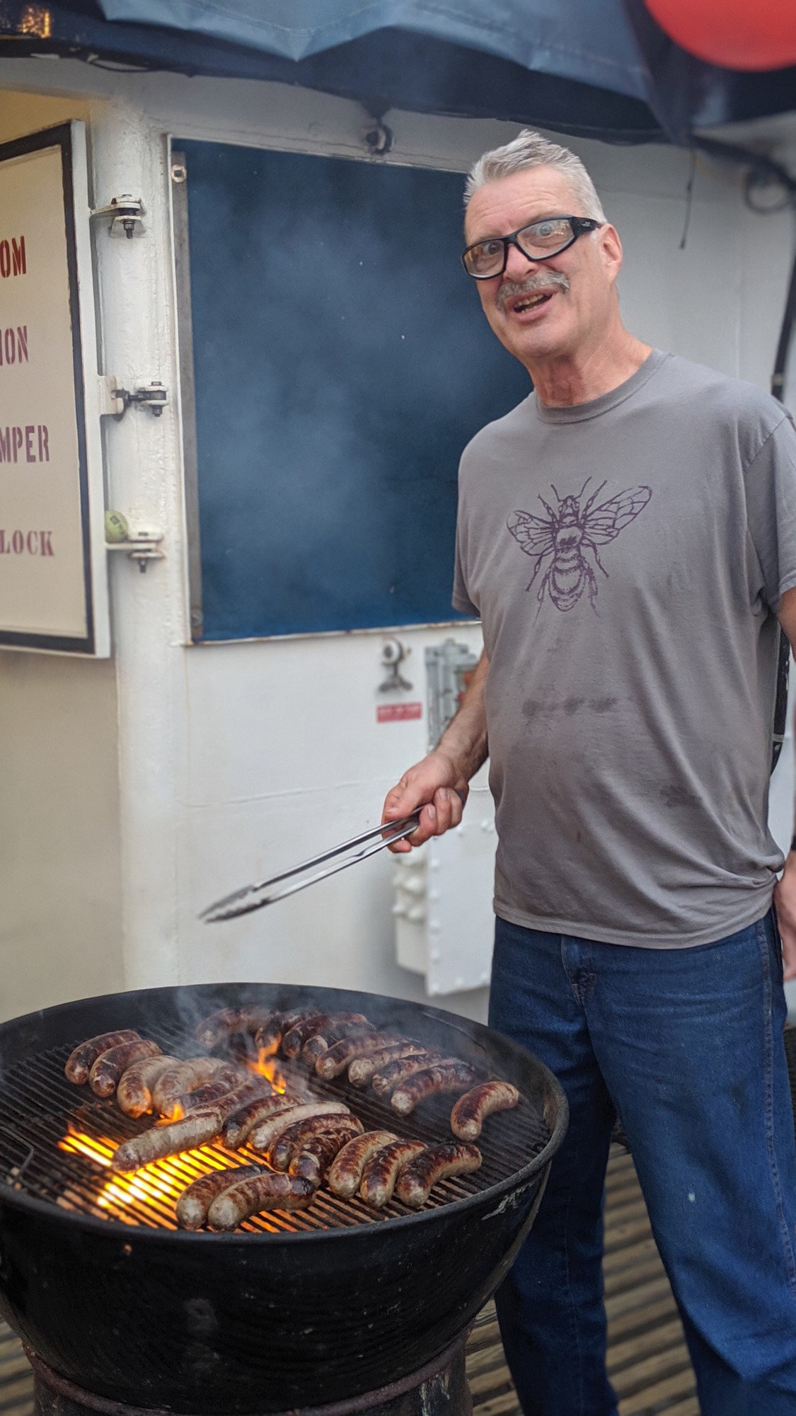 Jay preparing dinner.
