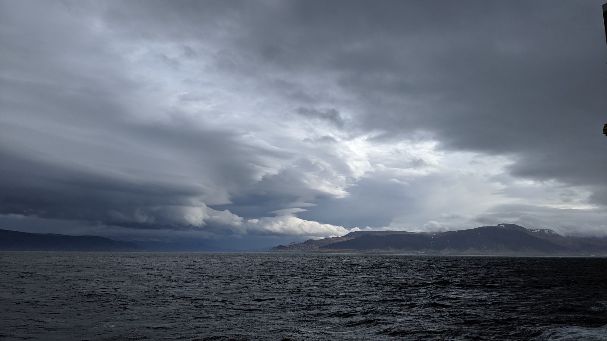 Leaving Iceland.