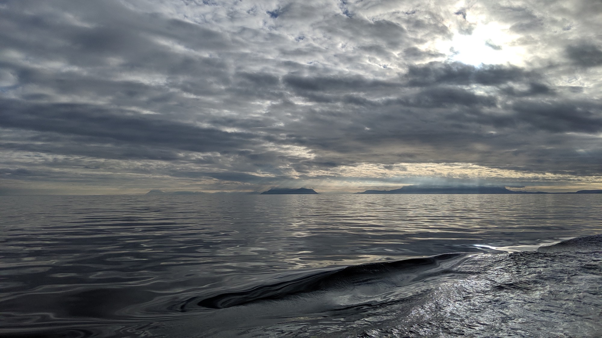 Returning to Iceland in much calmer weather than when we left...
