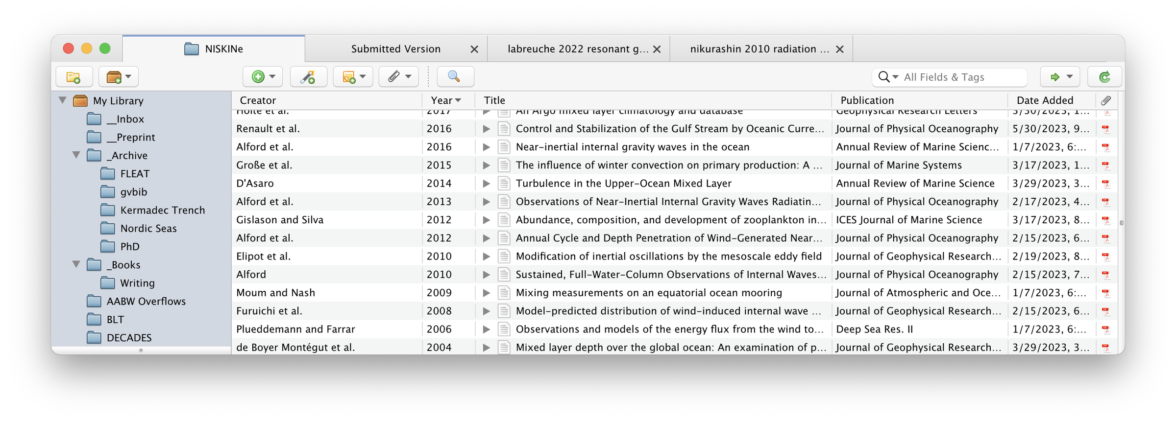 Publication Management with Zotero